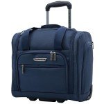 TPRC Smart USB Charging Underseat Luggage, Navy Blue