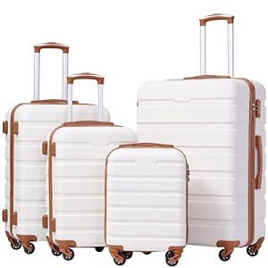Coolife 4-Piece Lightweight Hardshell Luggage Set