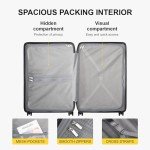 LEVEL8 Lightweight 24-Inch Hardside Suitcase - Black