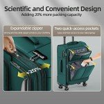 Showkoo 3-Piece Softside Luggage Set - Dark Green