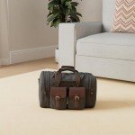 Wildroad 50L Expandable Canvas Leather Duffel Bag