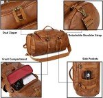 Baosha Brown 3-Way Vegan Leather Travel Duffel Bag
