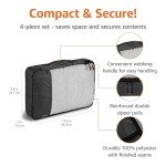 4-Piece Travel Packing Cubes Set - Black