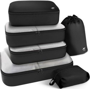 HOTOR 6-Piece Packing Cubes Set for Travel