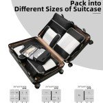 8-Piece Travel Packing Cubes Set - Black