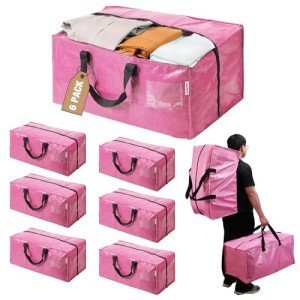 Extra Large Moving Bags with Zipper & Straps