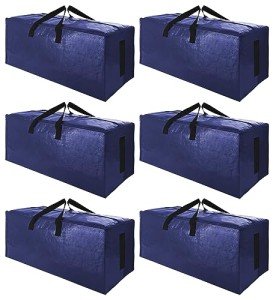 Extra Large Moving Bags with Strong Zippers - Navy Blue
