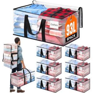 BlissTotes 6-Pack Heavy-Duty Storage Moving Bags