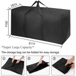 Extra Large Moving Bags with Strong Zippers & Carrying Handles, Storage Bags Storage Totes for Clothes, Moving Supplies, Space Saving Oversized Storage Bag Organizer for Moving, Traveling (2 Pack)
