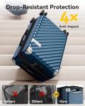 LUGGEX 20 Inch Expandable Spinner Carry-On Suitcase