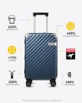 LUGGEX 20 Inch Expandable Spinner Carry-On Suitcase