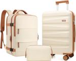 UKEIN 3-Piece Polycarbonate Luggage Set with Backpack