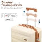 UKEIN 3-Piece Polycarbonate Luggage Set with Backpack