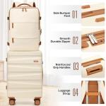 UKEIN 3-Piece Polycarbonate Luggage Set with Backpack