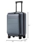 Coolife 20-Inch Carry-On Spinner Luggage - Night Navy
