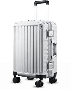 LUGGEX 20 Inch Zipperless Carry On Spinner Suitcase