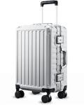 LUGGEX 20 Inch Zipperless Carry On Spinner Suitcase