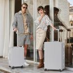 AnyZip 2 Piece Aluminum Frame Hard Shell Luggage Set