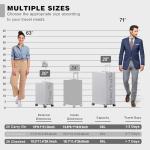 AnyZip 2 Piece Aluminum Frame Hard Shell Luggage Set