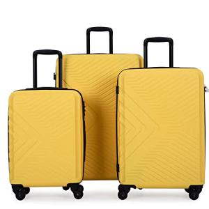 Bright Yellow Hardside Luggage Set with Spinner Wheels