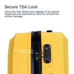 Bright Yellow Hardside Luggage Set with Spinner Wheels
