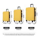 Bright Yellow Hardside Luggage Set with Spinner Wheels