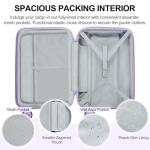 MGB 20-Inch Purple Hardside Carry-On Luggage