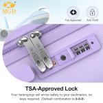 MGB 20-Inch Purple Hardside Carry-On Luggage