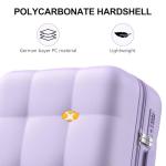 MGB 20-Inch Purple Hardside Carry-On Luggage