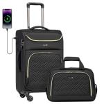 Coolife Lightweight Softside Carry-On Suitcase - 20 Inch