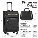 Coolife Lightweight Softside Carry-On Suitcase - 20 Inch