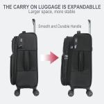 KROSER 20-Inch Expandable Carry-On Luggage with USB