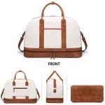 Stylish Canvas Weekender Bag with Shoe Compartment