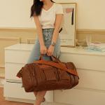 Vegan Leather Weekender Duffel Bag for Travel