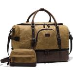 Nerlion Men's Canvas Weekender Bag with Shoe Compartment