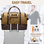 Nerlion Men's Canvas Weekender Bag with Shoe Compartment