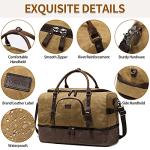 Nerlion Men's Canvas Weekender Bag with Shoe Compartment