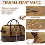 Nerlion Men's Canvas Weekender Bag with Shoe Compartment