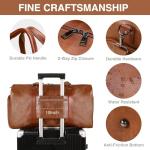 Leather 3-in-1 Duffle Bag with Toiletry and Shoe Compartment