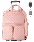 Pink Underseat Carry-On Luggage with Wheels