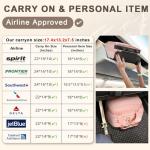 Pink Underseat Carry-On Luggage with Wheels