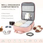 Pink Underseat Carry-On Luggage with Wheels