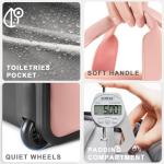 Pink Underseat Carry-On Luggage with Wheels