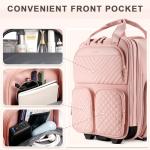 Pink Underseat Carry-On Luggage with Wheels