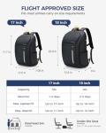 Ponhaog 17 Inch Anti-Theft Laptop Backpack, Black