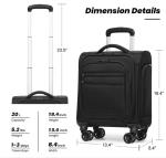 Coolife Lightweight Underseat Rolling Travel Bag