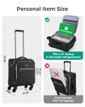 BAGSMART 16-Inch Underseat Carry-On Travel Suitcase