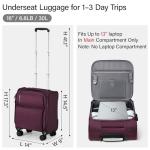 Hanke 16" Underseat Carry-On Luggage - Purple