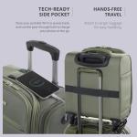 Verage Lightweight Underseat Spinner Luggage - Sage Green