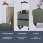Verage Lightweight Underseat Spinner Luggage - Sage Green